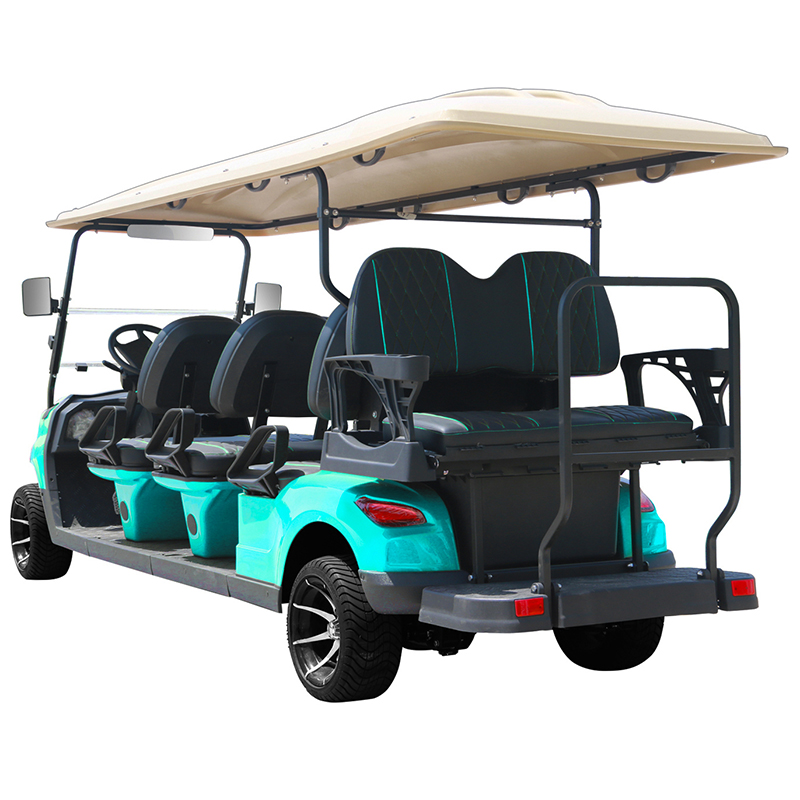 Voiturette de golf Style B 6+2 places cyan 