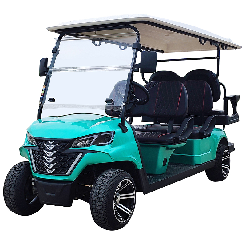 Voiturette de golf Style B 4+2 places cyan 