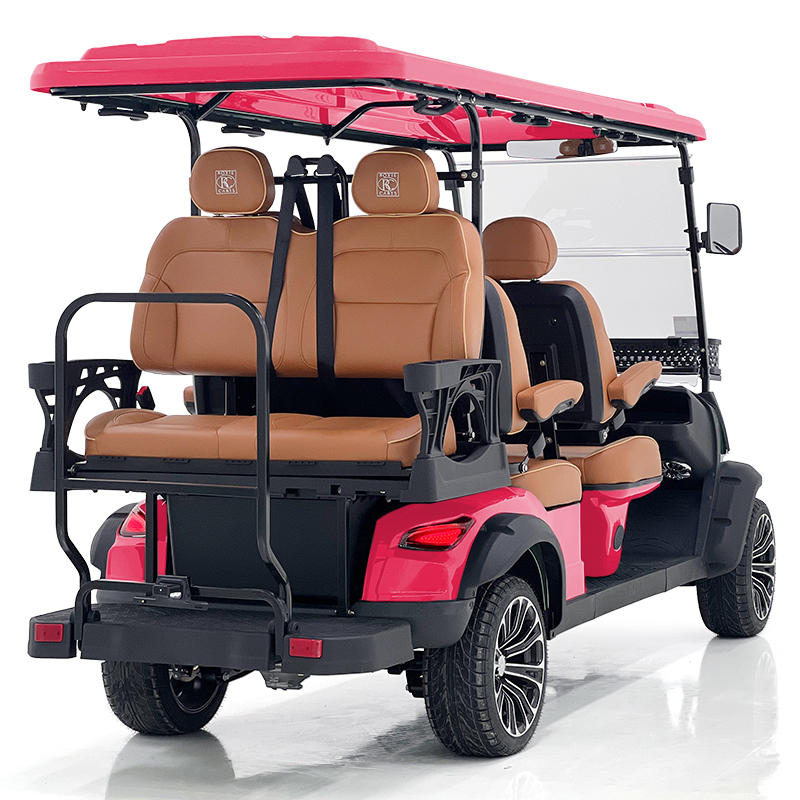 Chariot de chasse Style H 4+2 places rose rouge