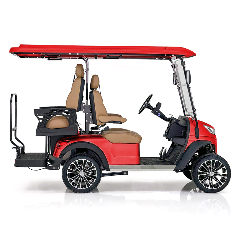 Voiturette de golf Style Aerfa 2+2 places rouge