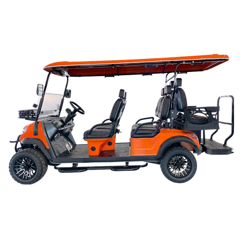 Voiturette de golf Style C 4+2 places orange