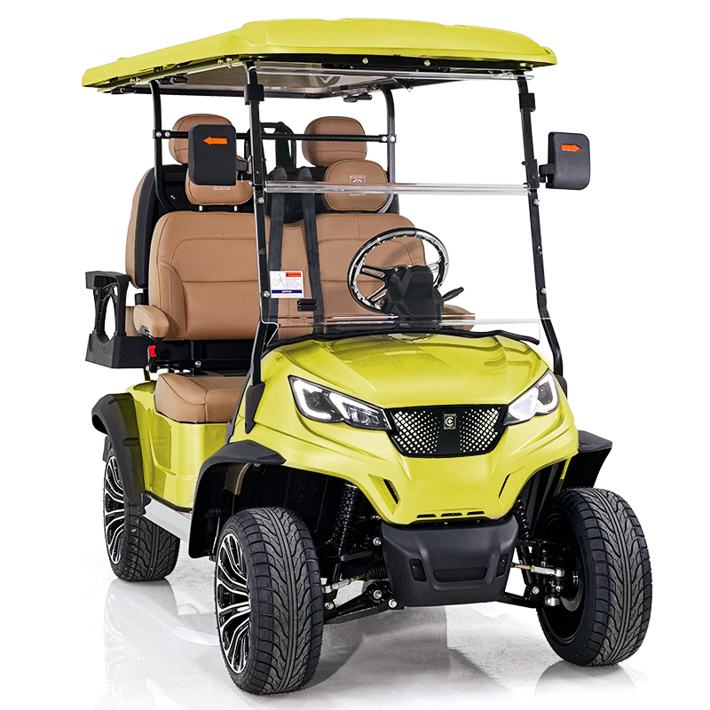 Voiturette de golf Style Aerfa 2+2 places jaune